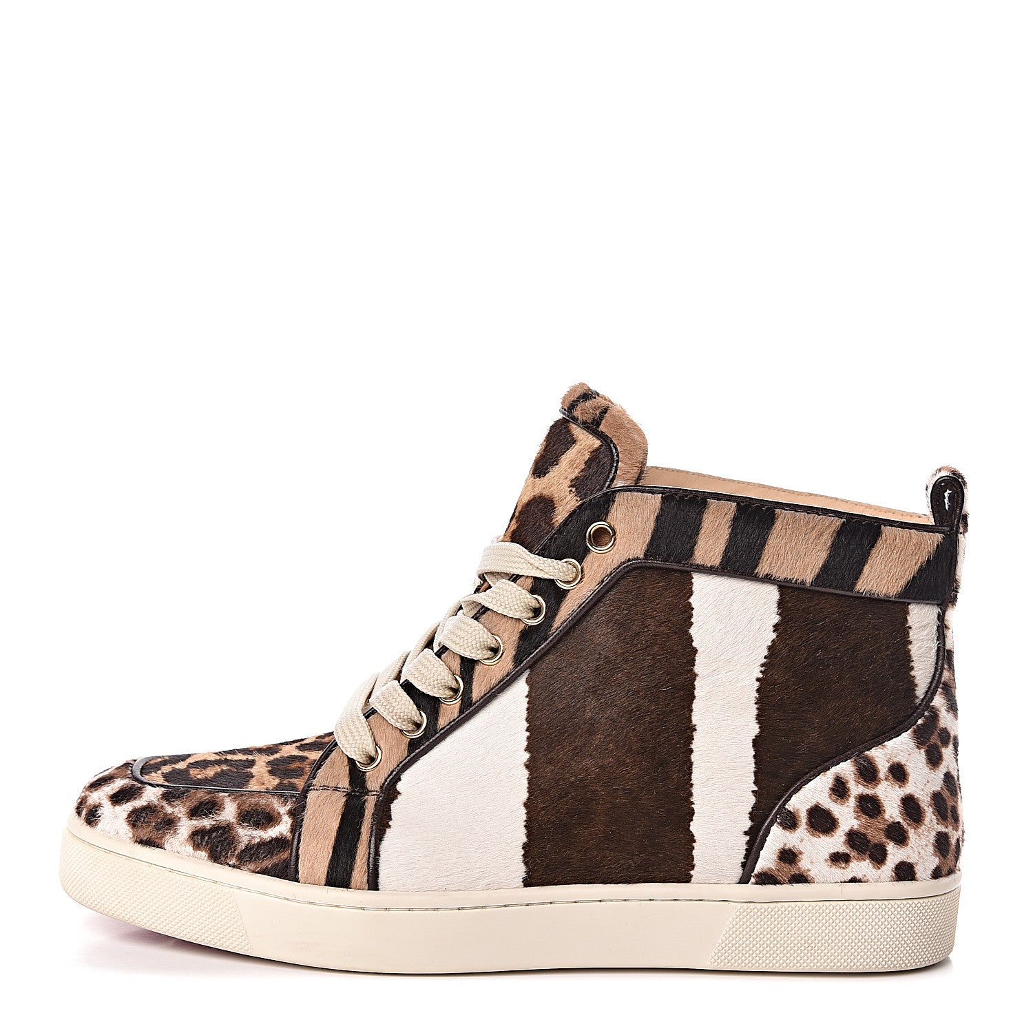Christian Louboutin Calf Hair Animal Print Rantus Orlato Flat Sneakers 39.5 Multicolor 1 of 11