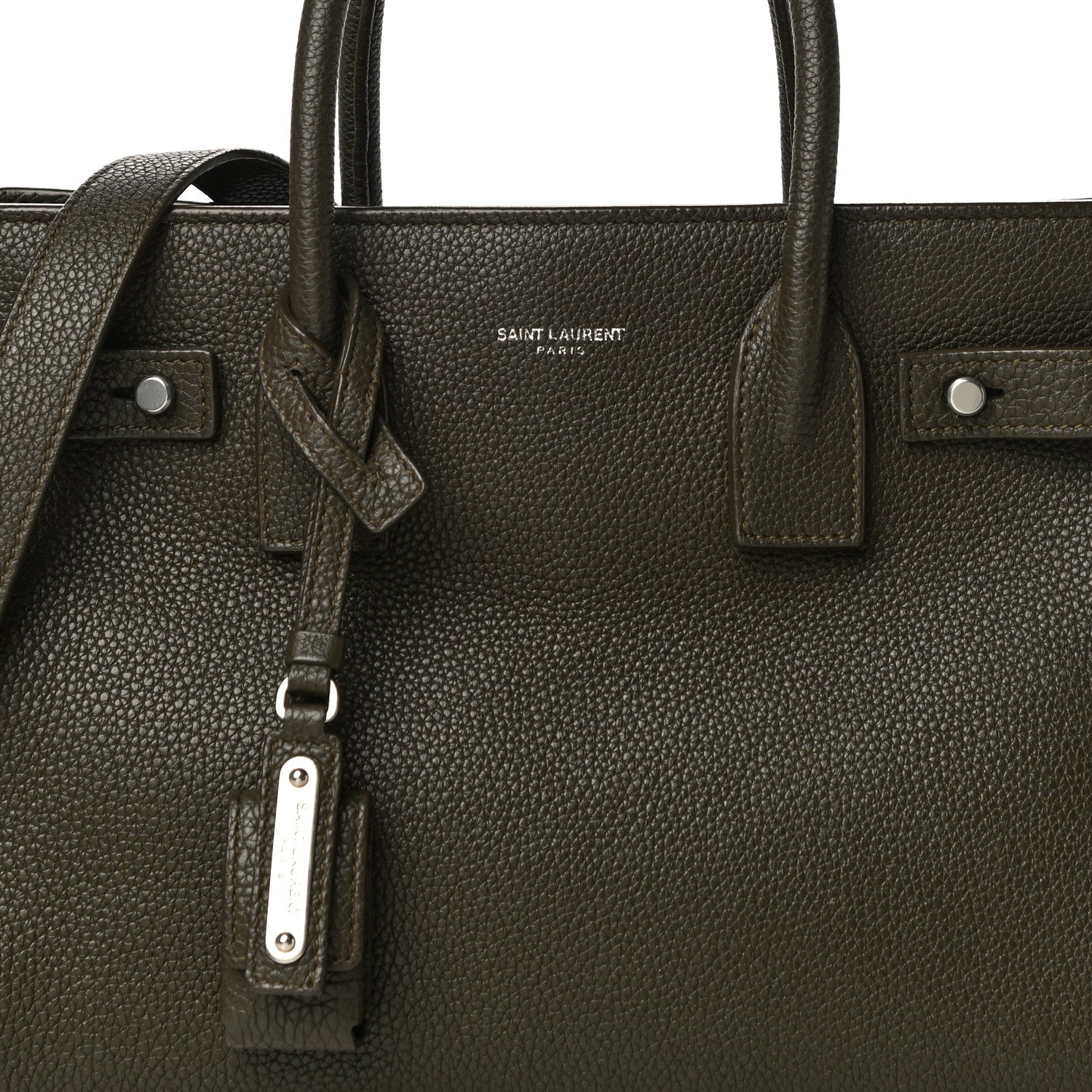 Saint Laurent Grained Calfskin Baby Sac De Jour Souple Earth 8 of 15