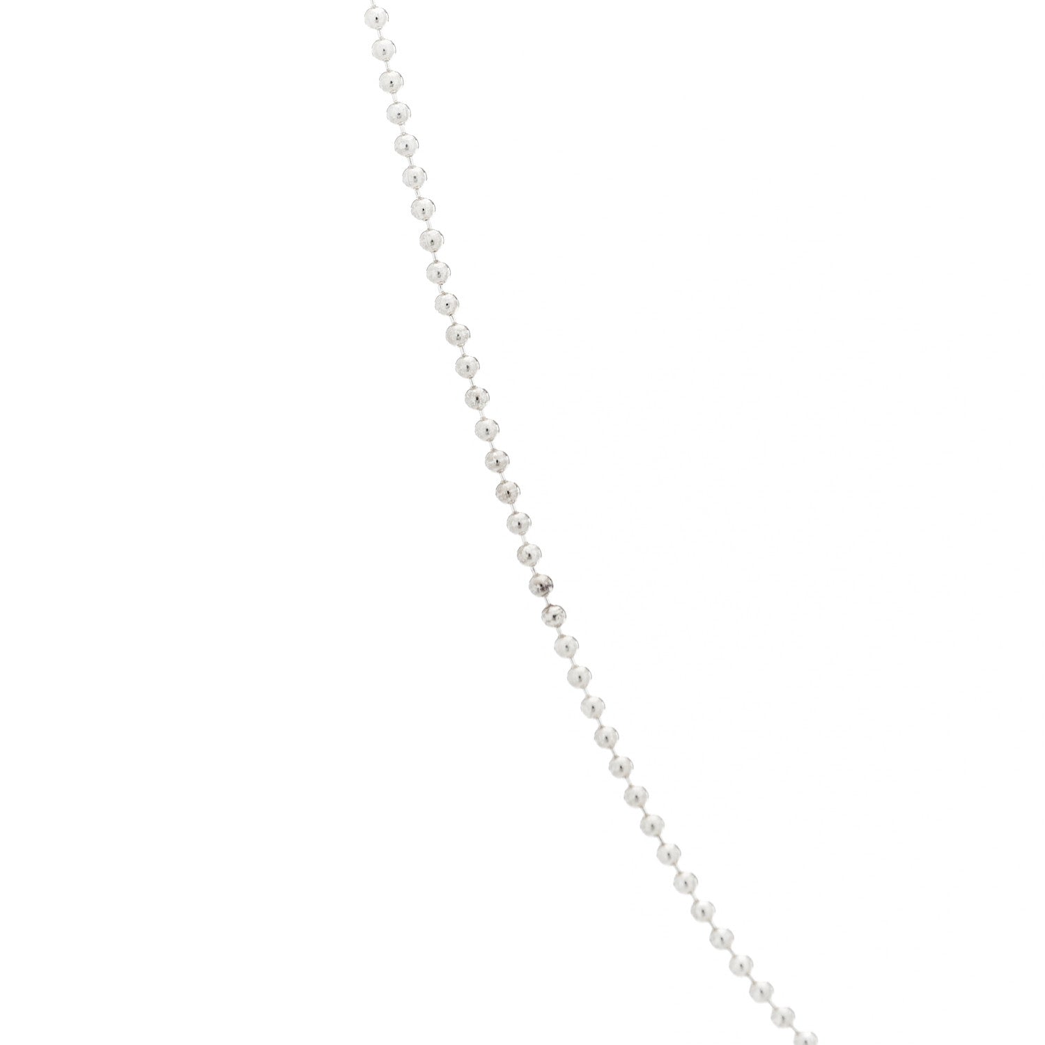 Tiffany Sterling Silver 1.2mm Bead Chain Necklace 18" 4 of 9