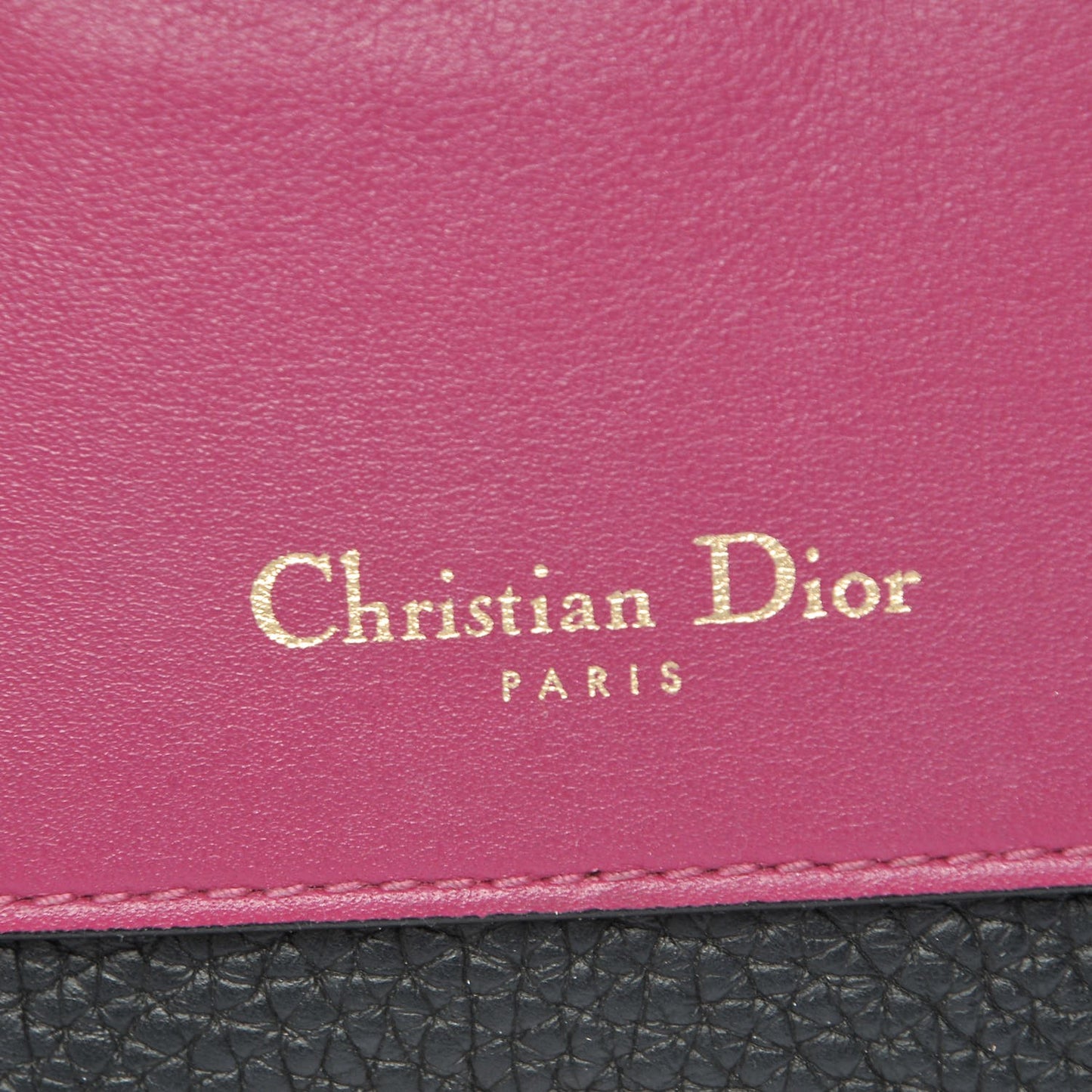 Bullcalf Medium Be Dior Flap Black Fraise