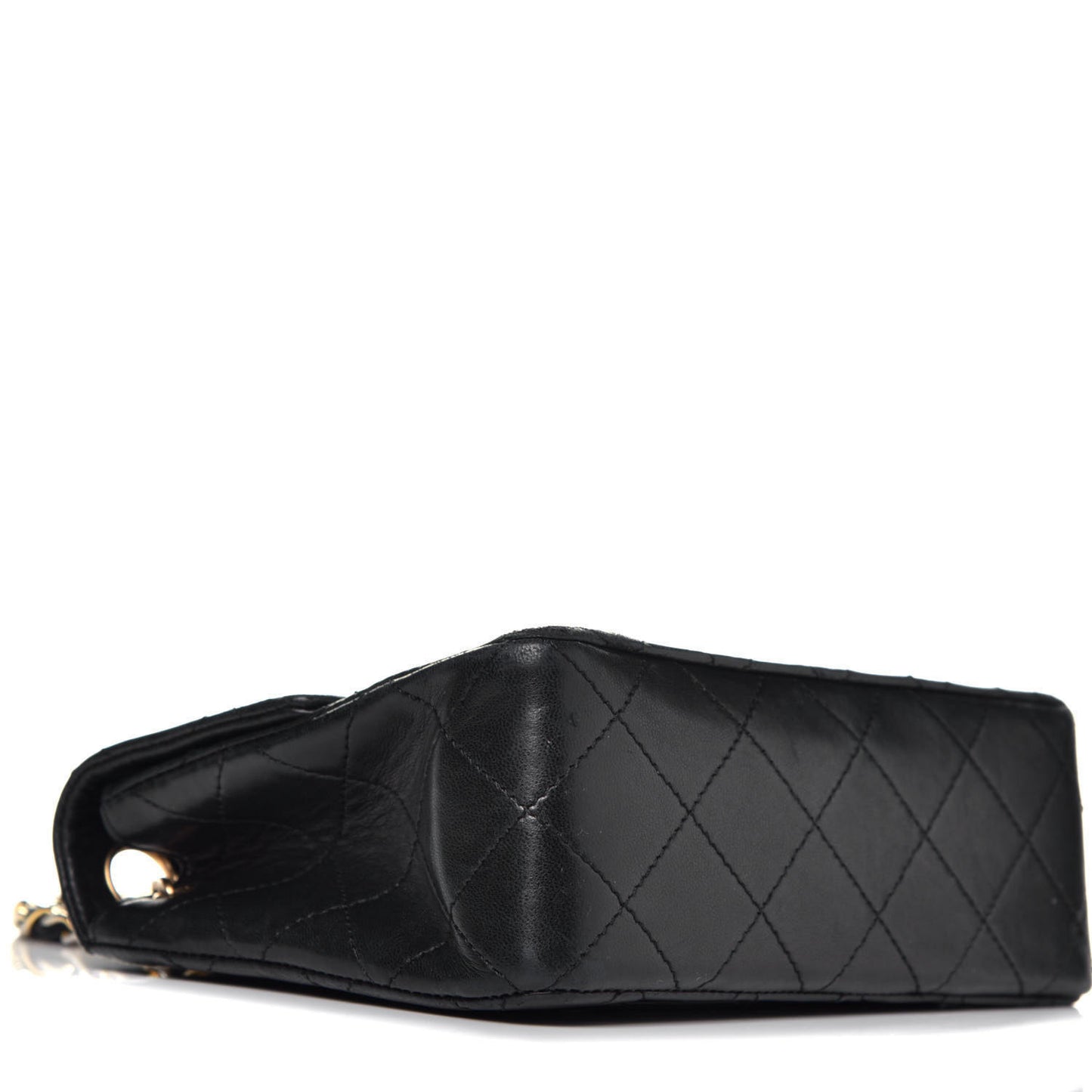 Lambskin Quilted Mini Square Flap Black