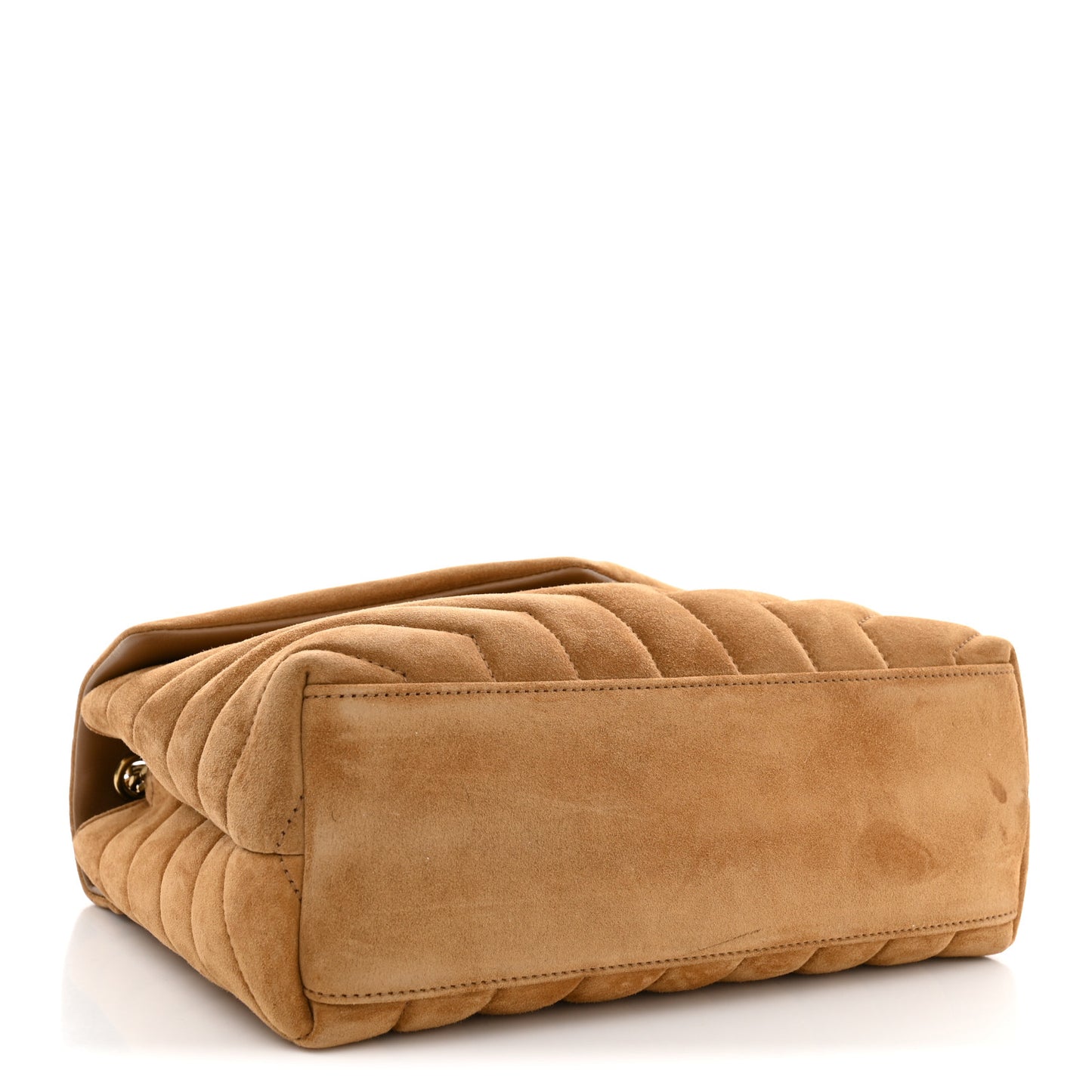 Suede Calfskin Y Quilted Monogram Small Loulou Chain Satchel Cinnamon