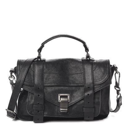 Proenza Schouler Lambskin Tiny PS1 Satchel Black 1 of 10