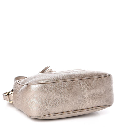 Gucci Metallic Pebbled Calfskin Small Soho Disco Bag Golden Beige 4 of 12