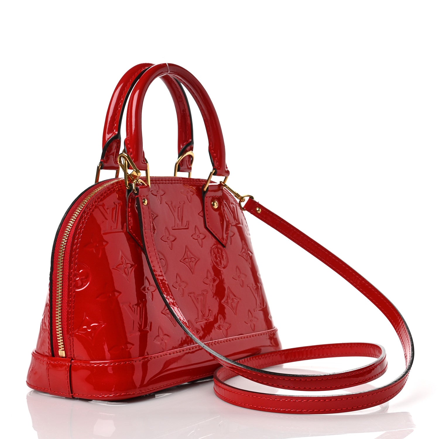 Louis Vuitton Vernis Alma BB Cherry 3 of 7