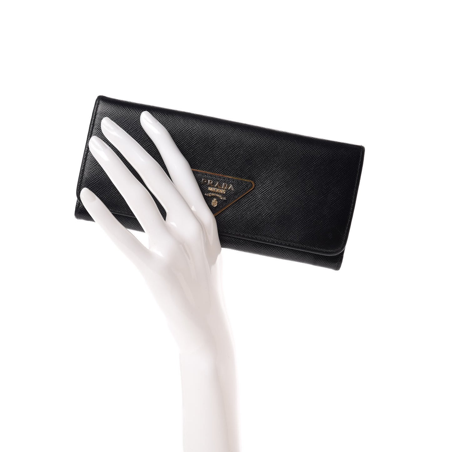 Saffiano Continental Flap Wallet Black