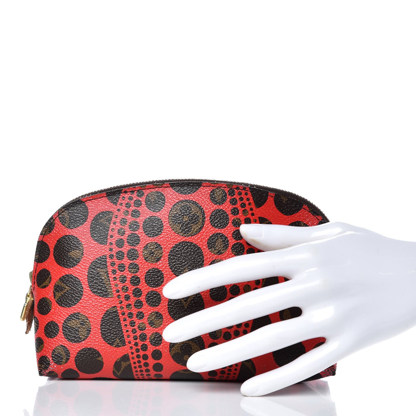 Monogram Kusama Pumpkin Dots Cosmetic Pouch Red