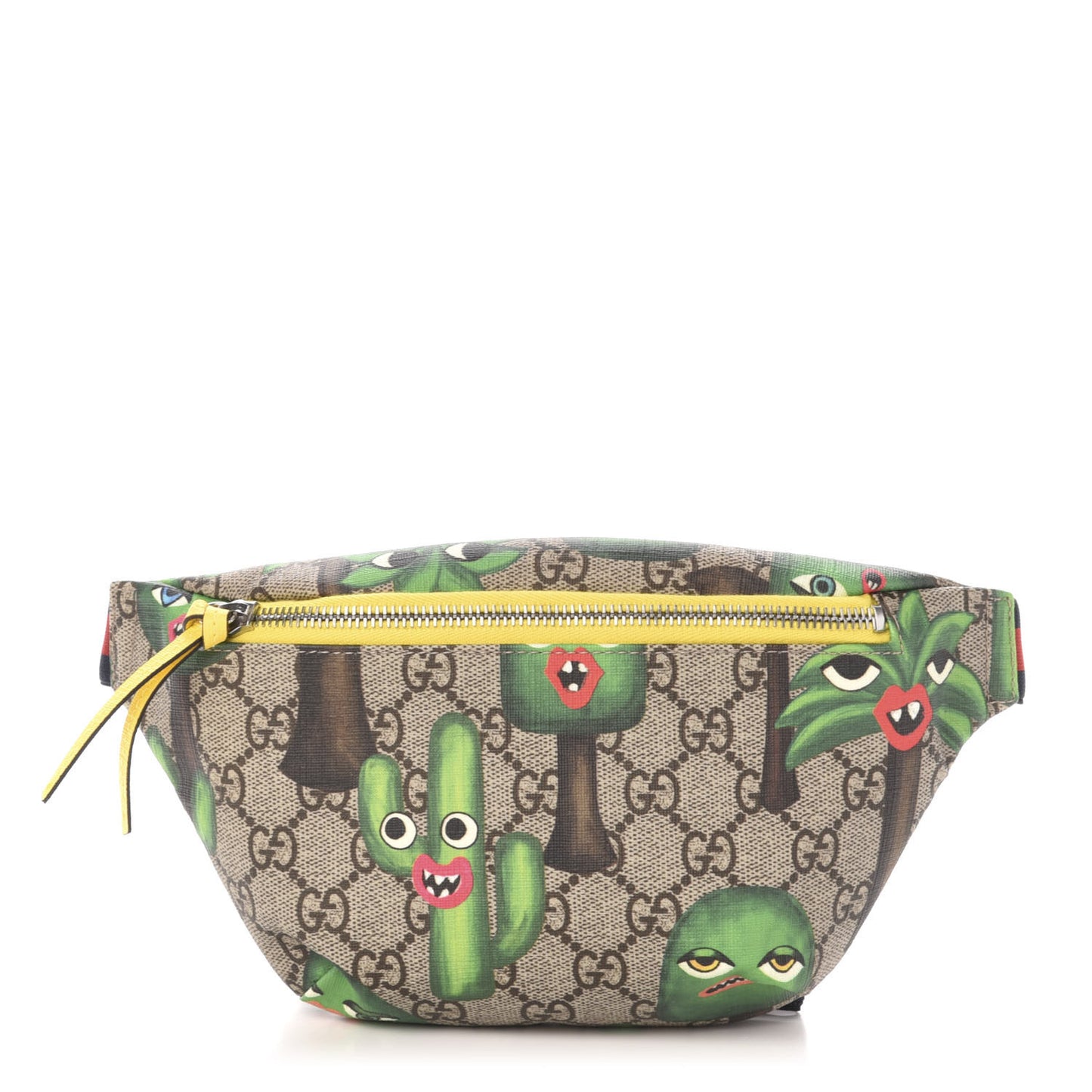 GG Supreme Monogram Smiling Plants Childrens Belt Bag Multicolor