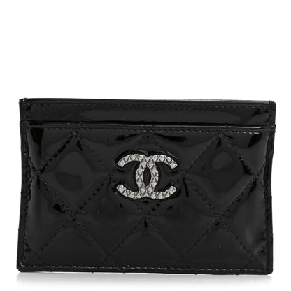 Chanel Patent Quilted Brilliant Card Holder Black 1 of 11