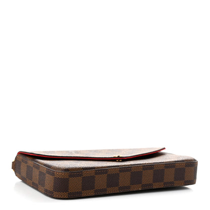 Louis Vuitton Damier Ebene Pochette Felicie Chain Wallet 5 of 11