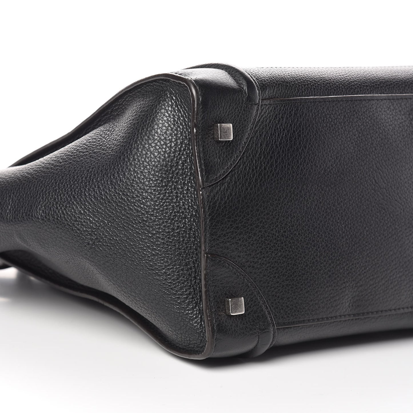 Drummed Calfskin Mini Luggage Black