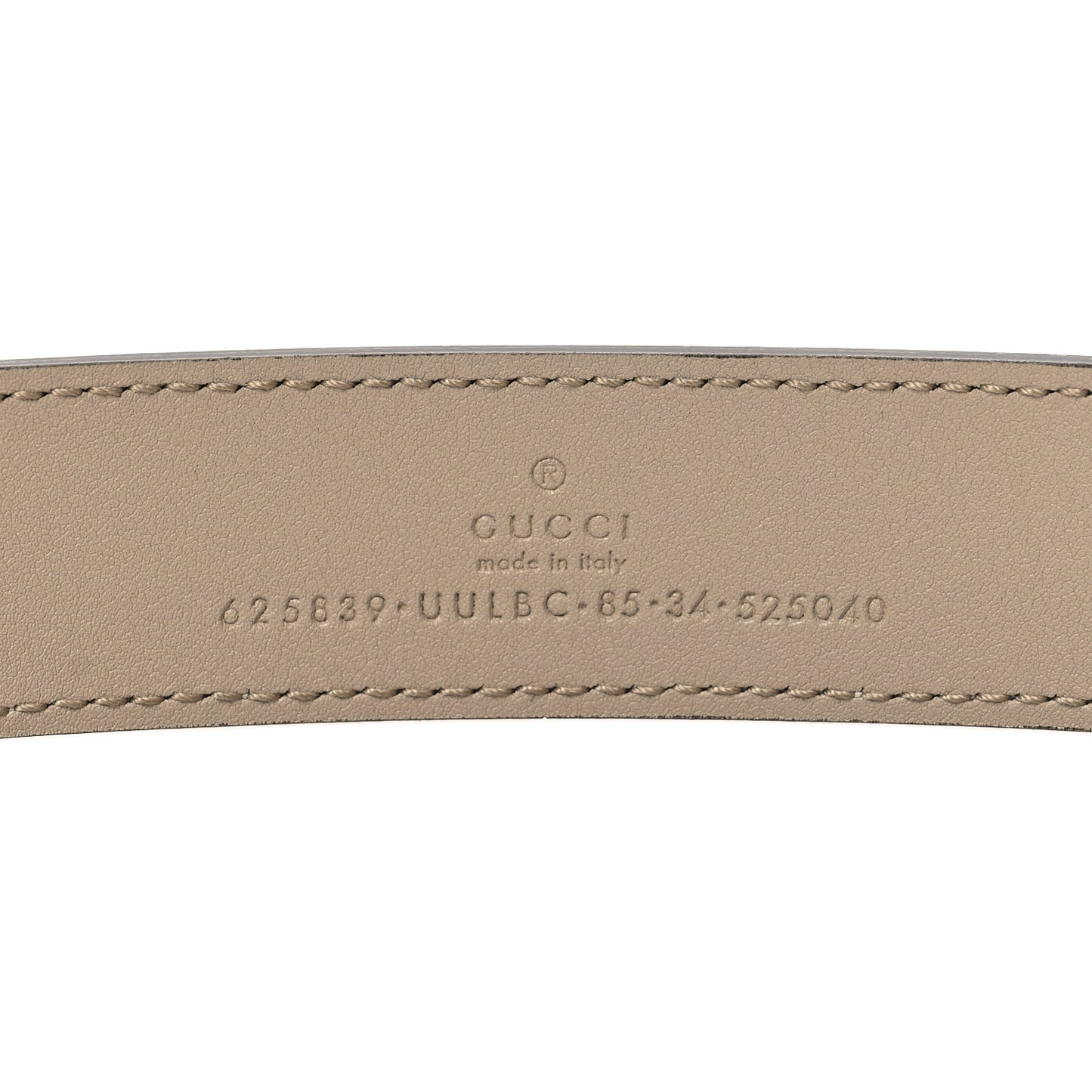 GG Supreme Monogram Calfskin Double G 30mm Belt 85 34 Beige Mystic White Oatmeal