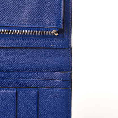 Hermes Epsom Bearn Gusset Wallet Bleu Electrique 9 of 10