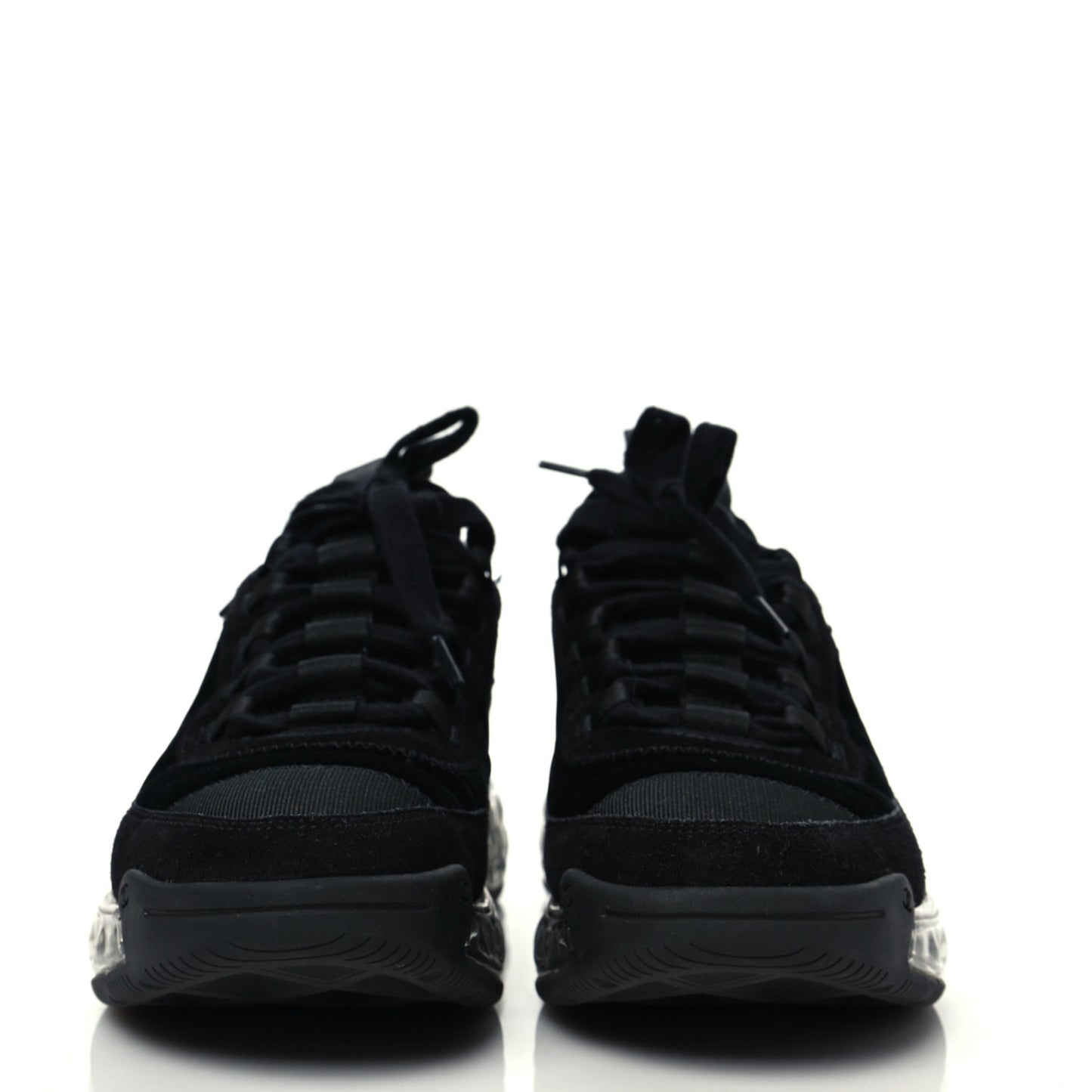 Velvet Calfskin Mixed Fibers CC Sneakers 39 Black