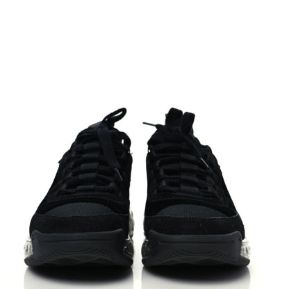 Chanel Velvet Calfskin Mixed Fibers CC Sneakers 39 Black 2 of 9