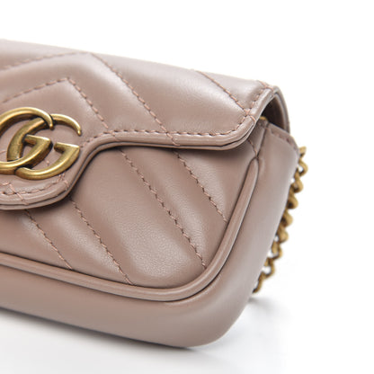 Gucci Calfskin Matelasse Heart GG Marmont 2.0 Coin Purse On A Chain Porcelain Rose 8 of 9