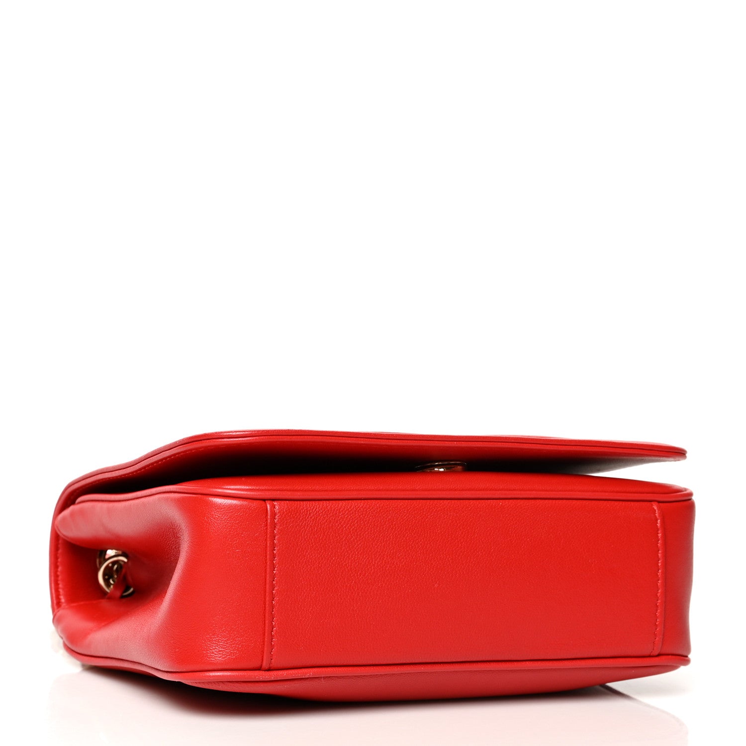 Chanel Lambskin CC Mania Flap Bag Red 4 of 9