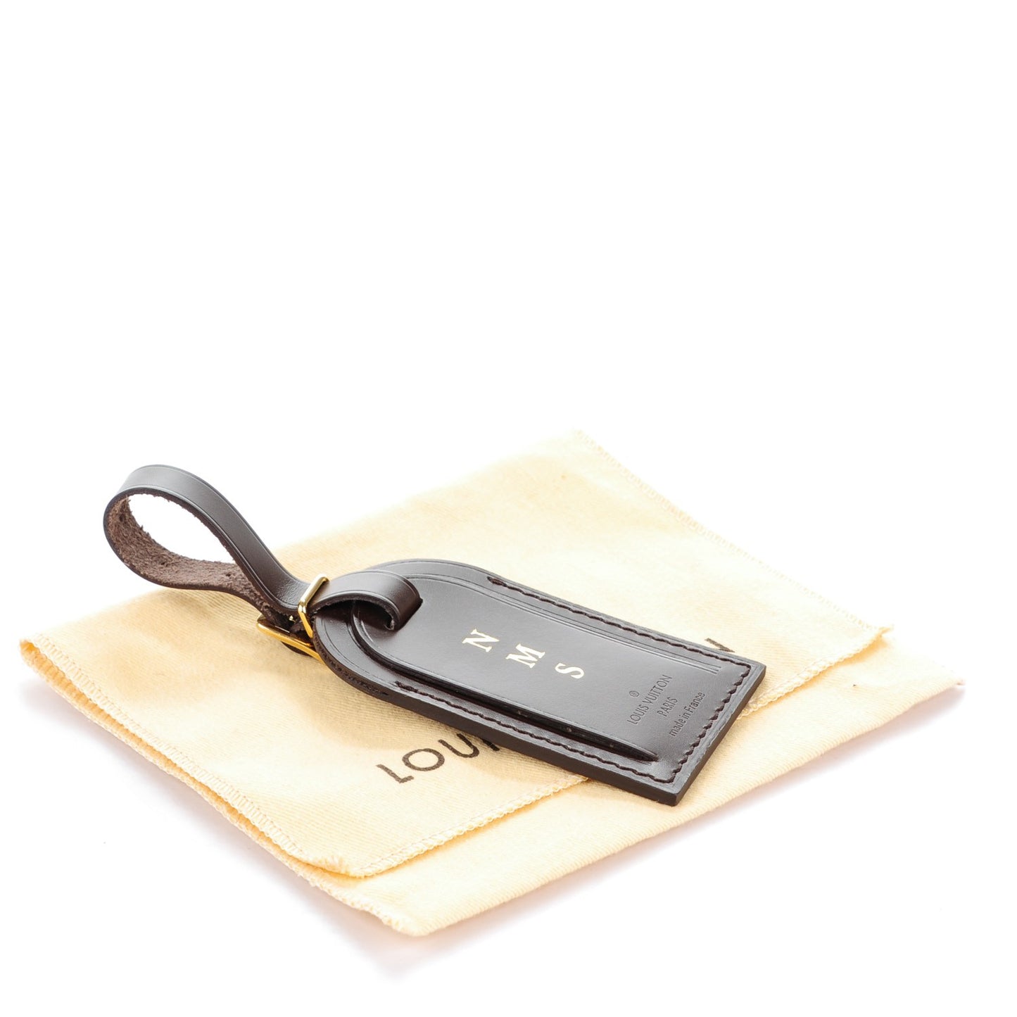 Calfskin Luggage Tag Ebene