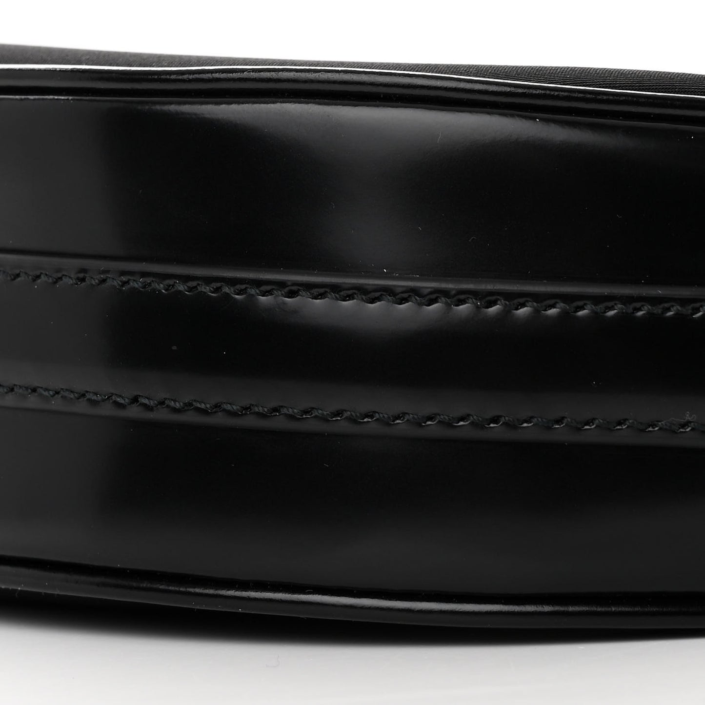 Re-Nylon Spazzolato Mini Arque Shoulder Bag Black