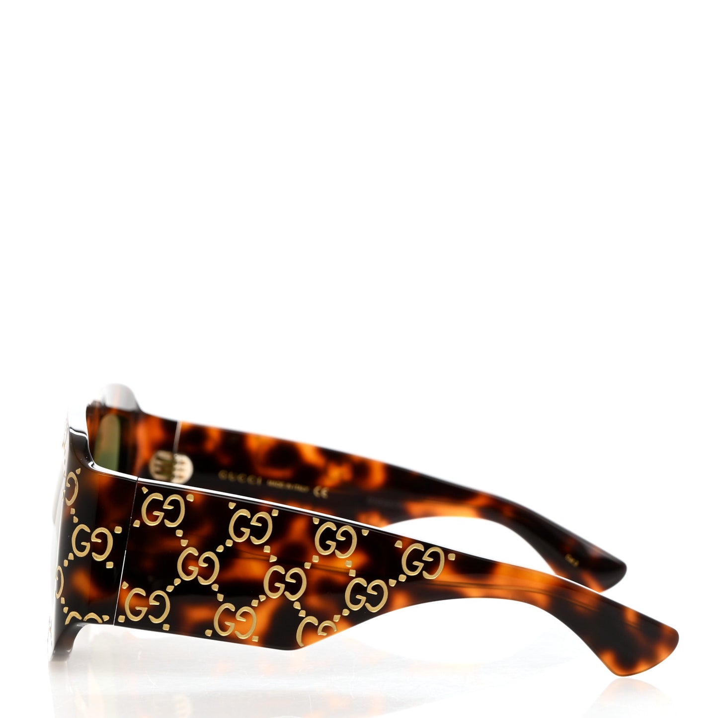 Acetate Monogram Shield Sunglasses GG0983S Havana
