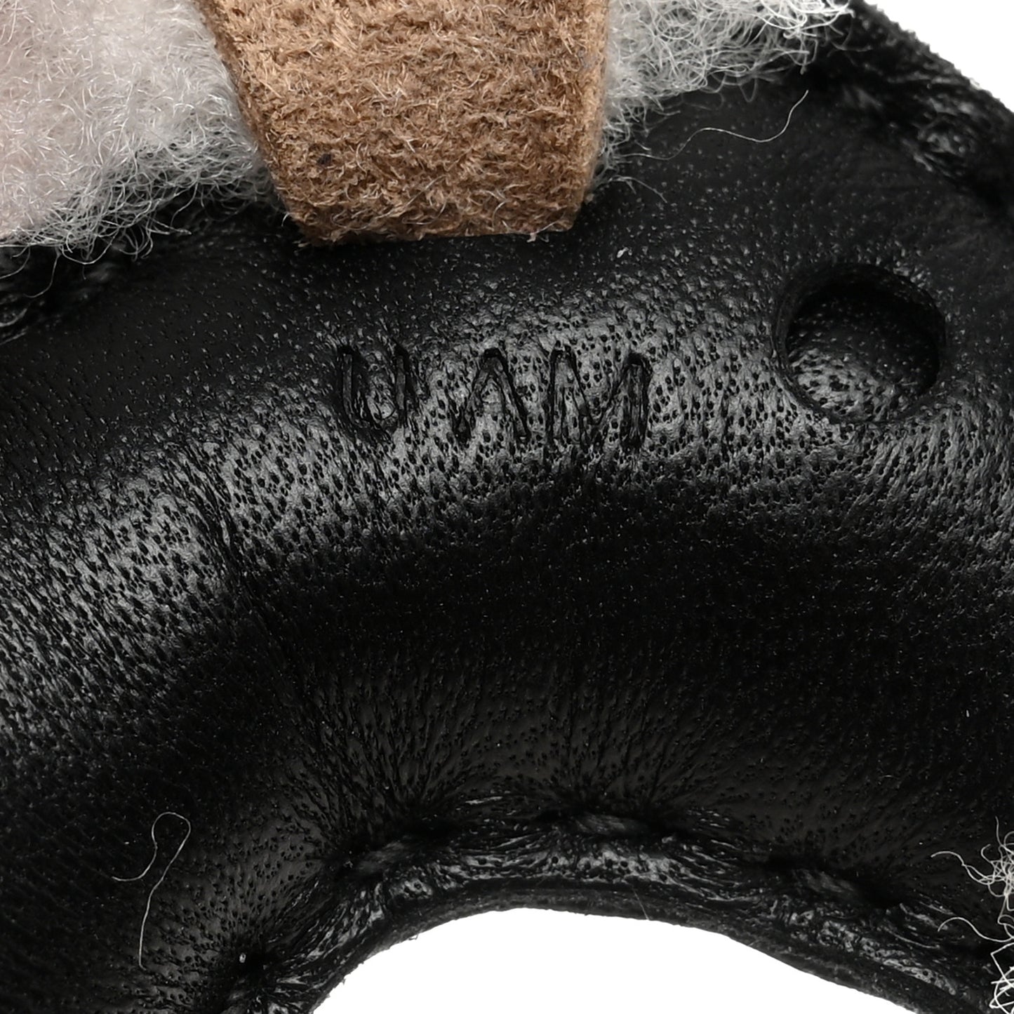 Milo Lambskin Shearling Budy Charm Black