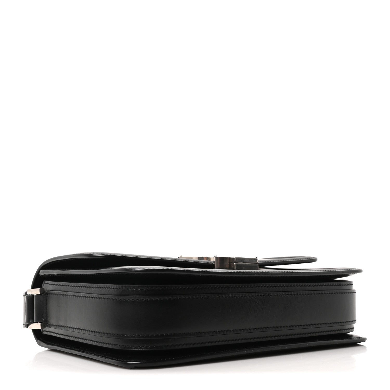 Saint Laurent Box Calfskin Monogram Medium Solferino Satchel Black 4 of 10
