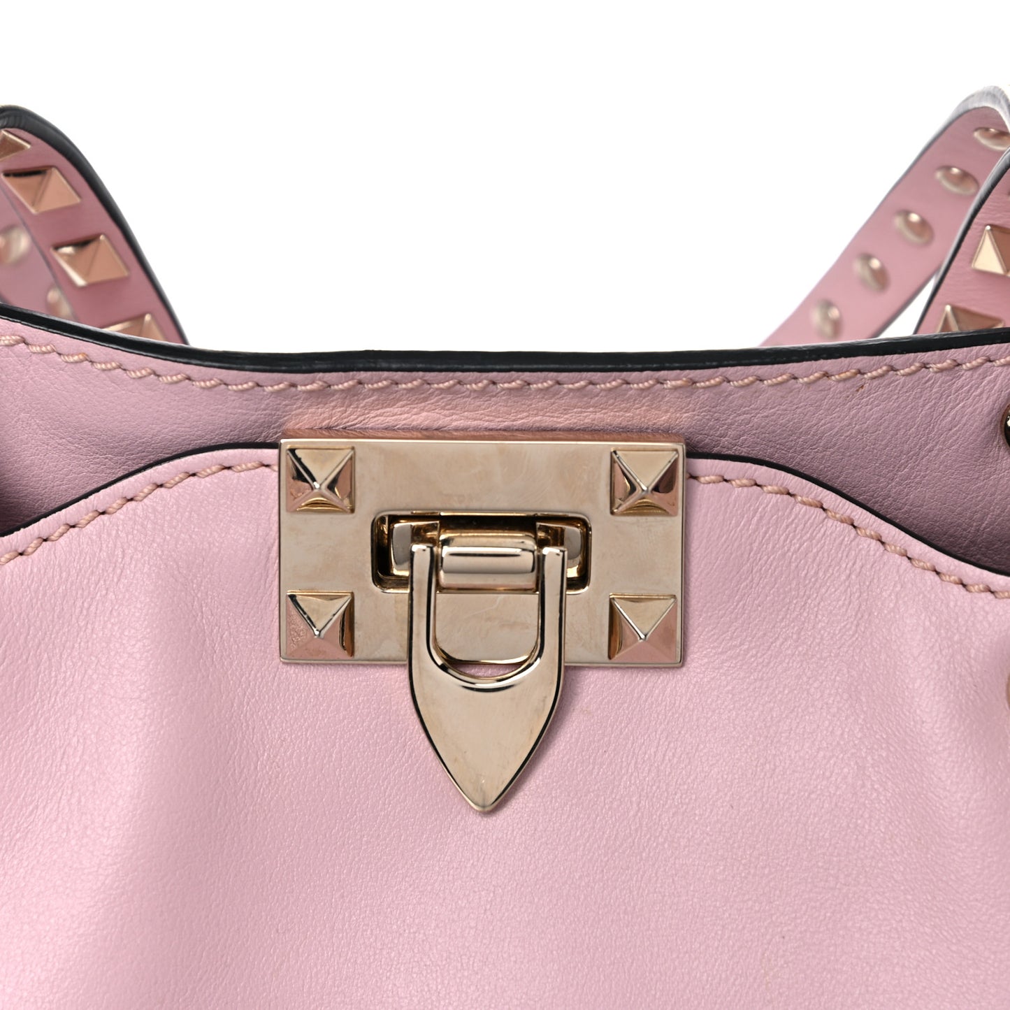 Vitello Small Rockstud Tote Water Rose