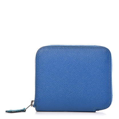 Hermes Epsom Silk'In Compact Wallet Mykonos 1 of 8