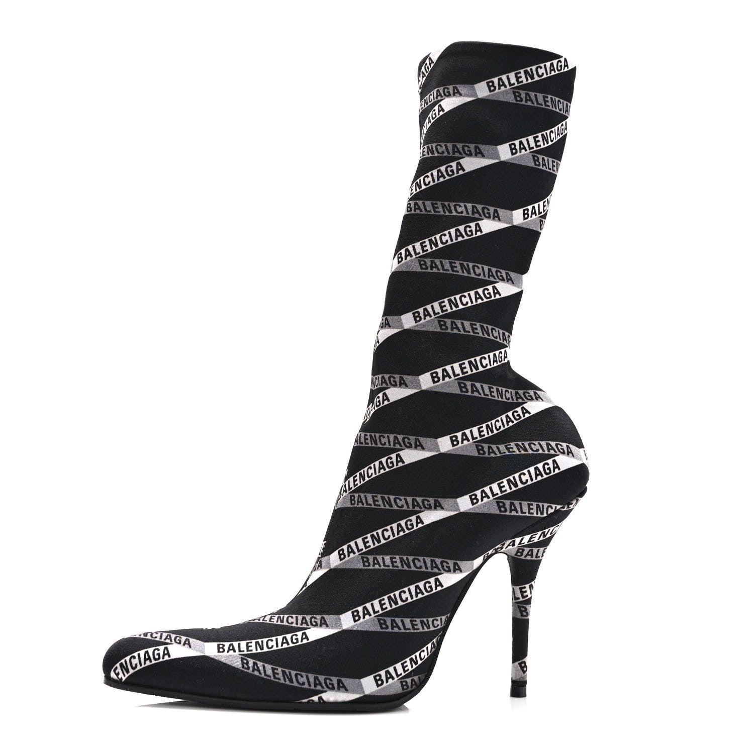 Balenciaga Spandex Losange Monogram 110mm Booties 38.5 Gris Black 1 of 6