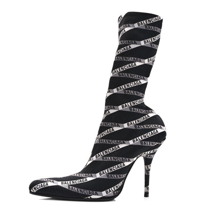 Balenciaga Spandex Losange Monogram 110mm Booties 38.5 Gris Black 1 of 6
