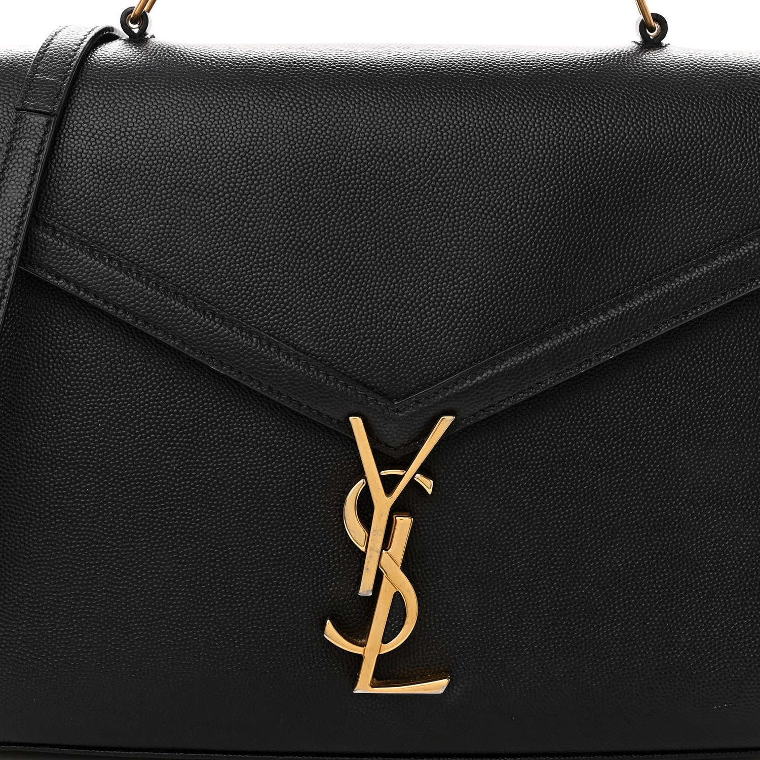 Saint Laurent Grain de Poudre Medium Classic Monogram Cassandra Top Handle Black 7 of 9