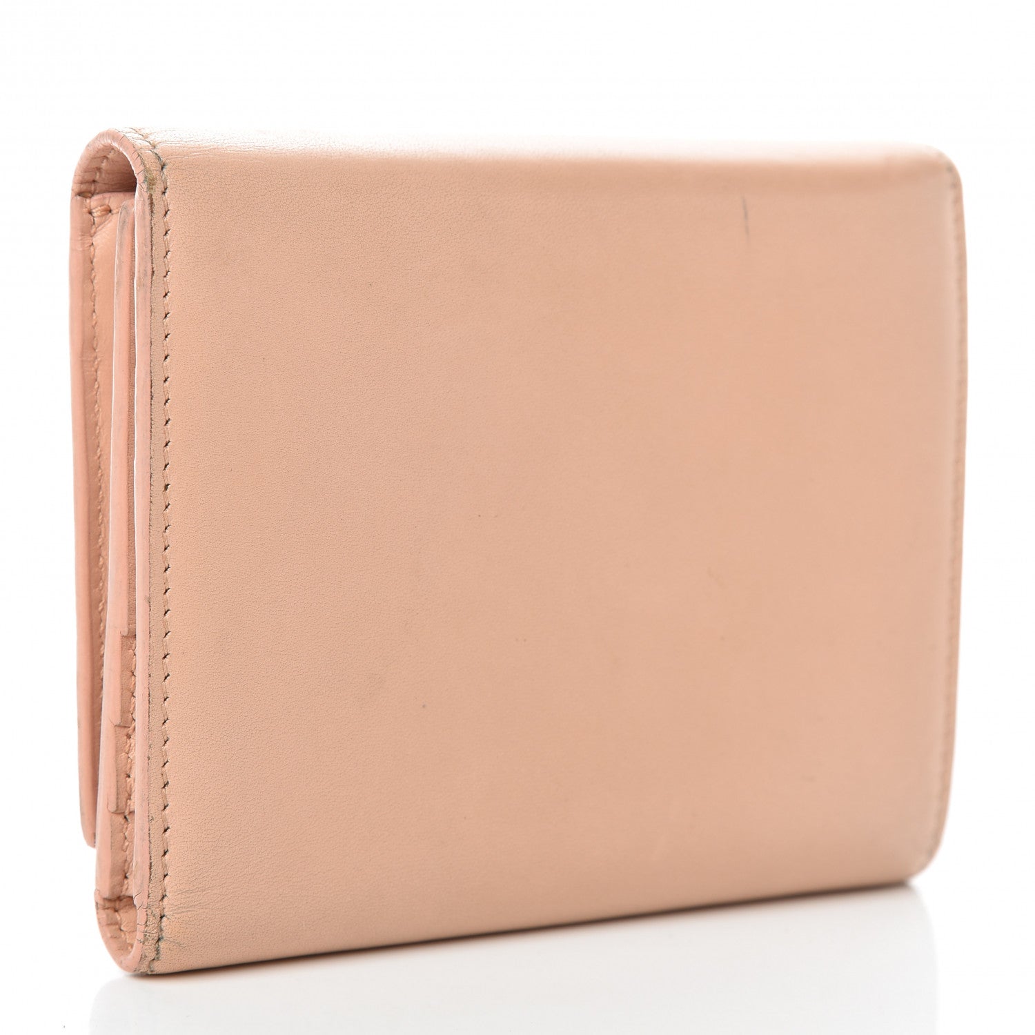 Saint Laurent Calfskin Trifold Wallet Pale Pink 3 of 12