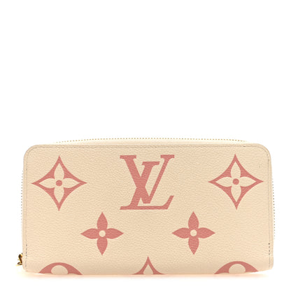 Louis Vuitton Empreinte Monogram Giant Zippy Wallet Creme Bois De Rose 1 of 9
