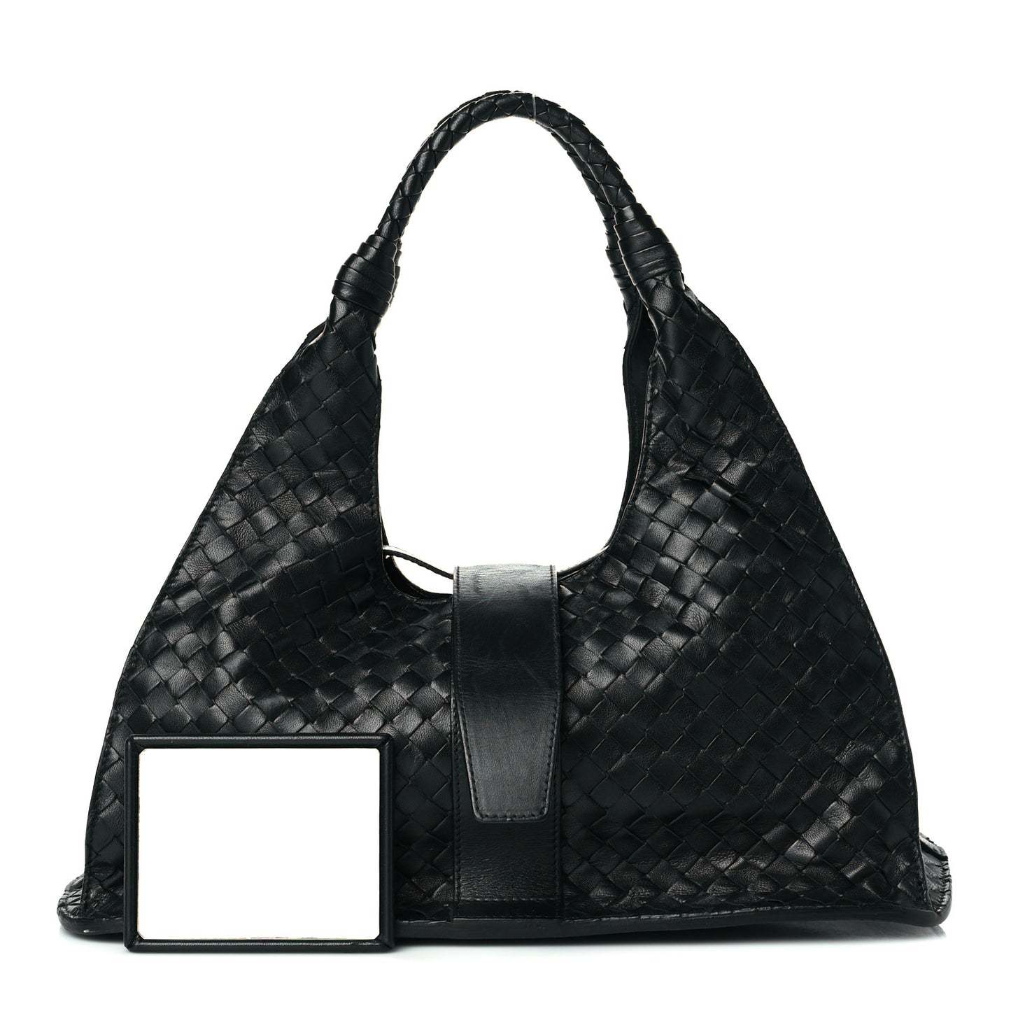 Nappa Intrecciato Shoulder Bag Black
