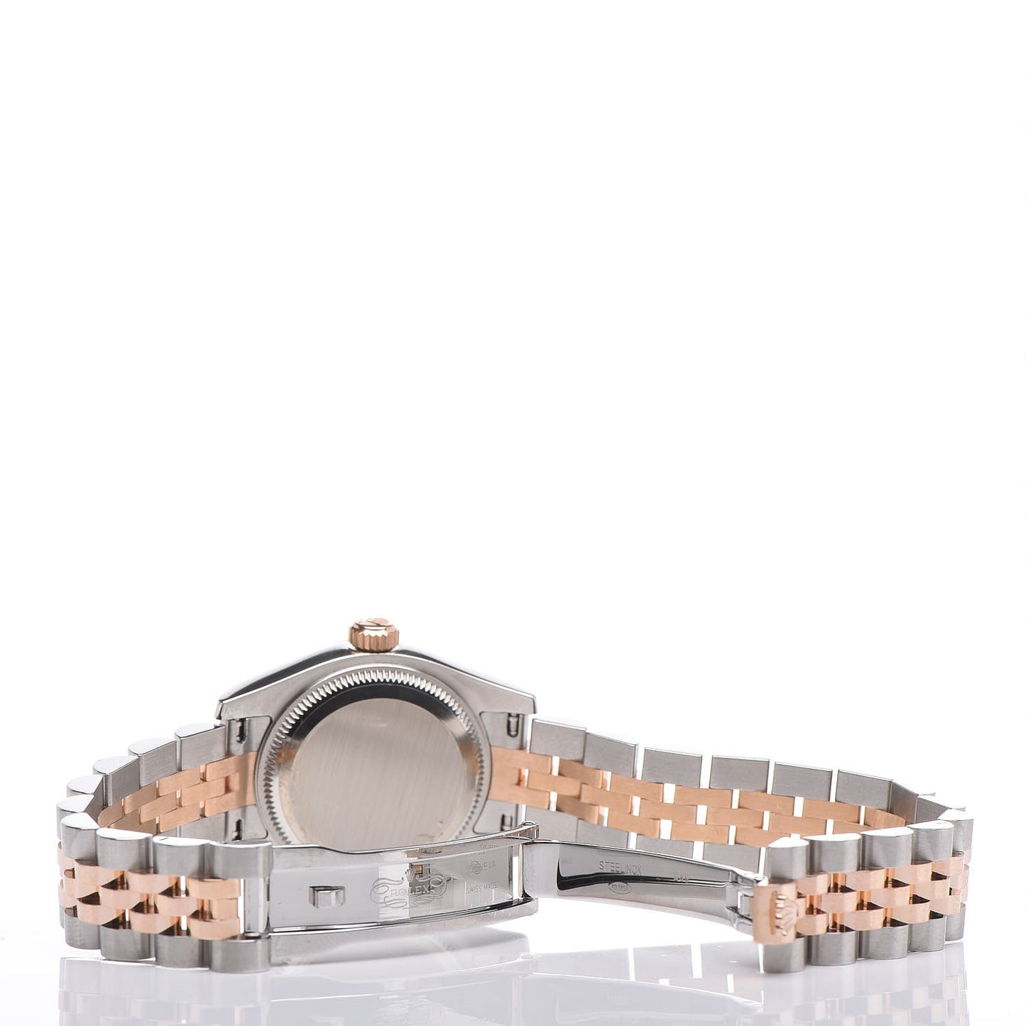Stainless Steel 18K Everose Gold Diamond 26mm Oyster Perpetual Datejust Watch Black 179171