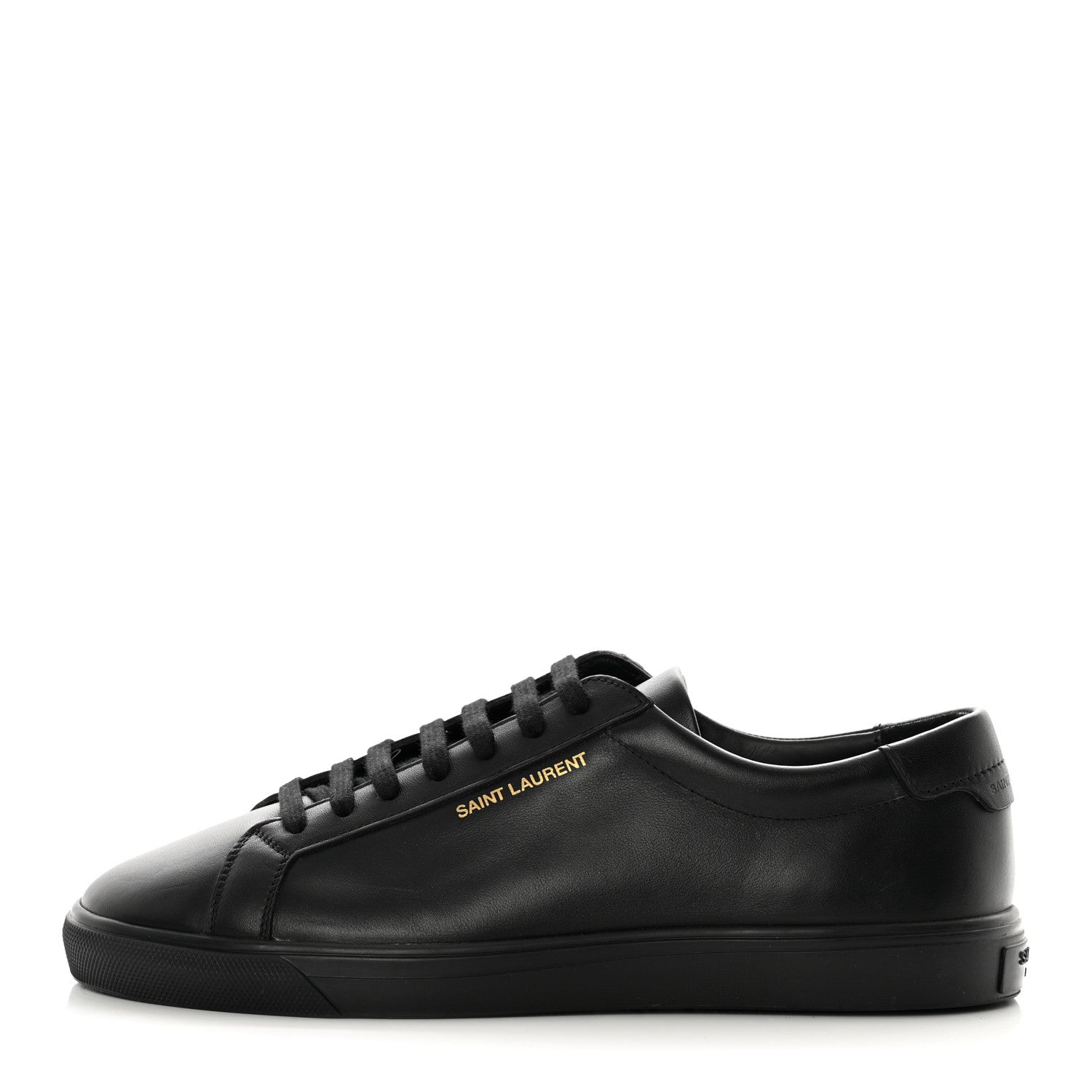 Saint Laurent Calfskin Andy Low Top Sneakers 39 Black 1 of 9