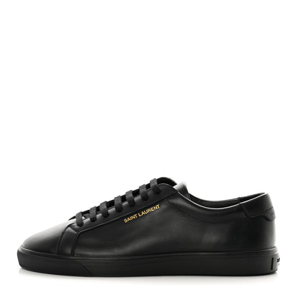 Saint Laurent Calfskin Andy Low Top Sneakers 39 Black 1 of 9