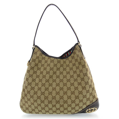 Gucci Monogram New Britt Medium Hobo Ebony 1 of 10