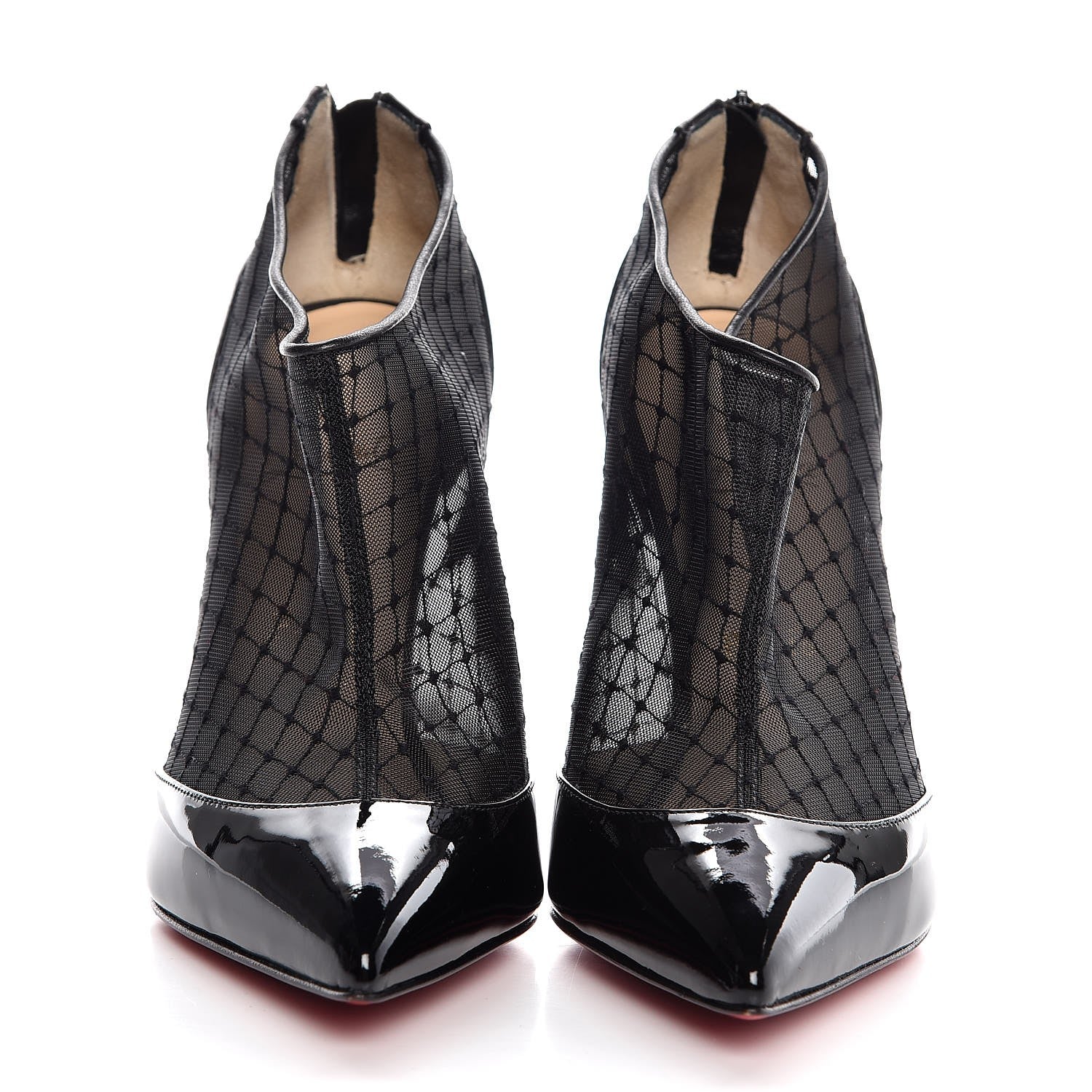 Christian Louboutin Kid Patent Resile Brode Filette 100 Ankle Boots 38 Black 2 of 8