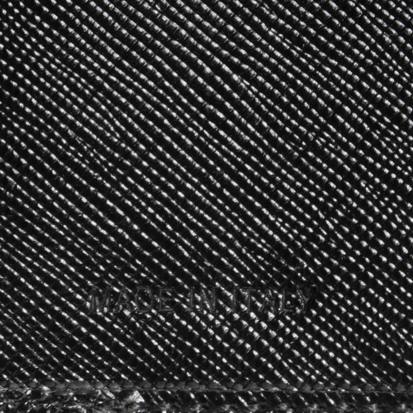 Saffiano Medium Flap Bi-Fold Wallet Black