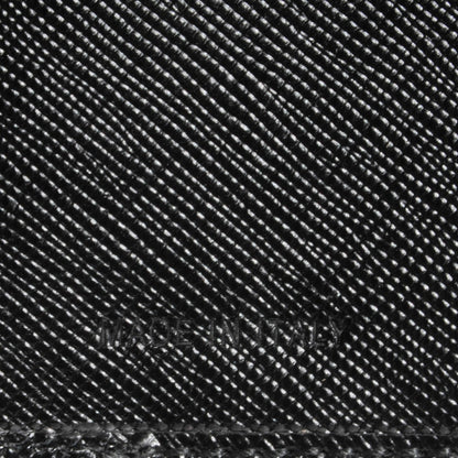 Prada Saffiano Medium Flap Bi-Fold Wallet Black 7 of 9