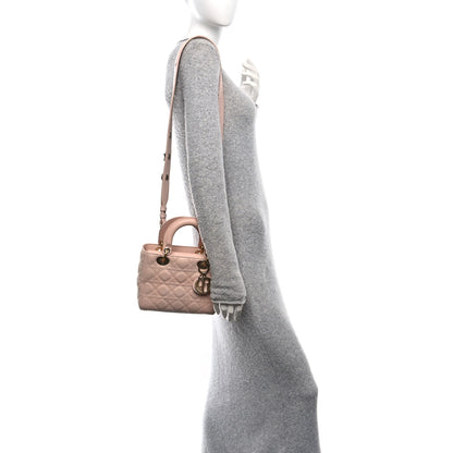 Christian Dior Lambskin Cannage Small Lucky Badges My Lady Dior Light Pink 2 of 12