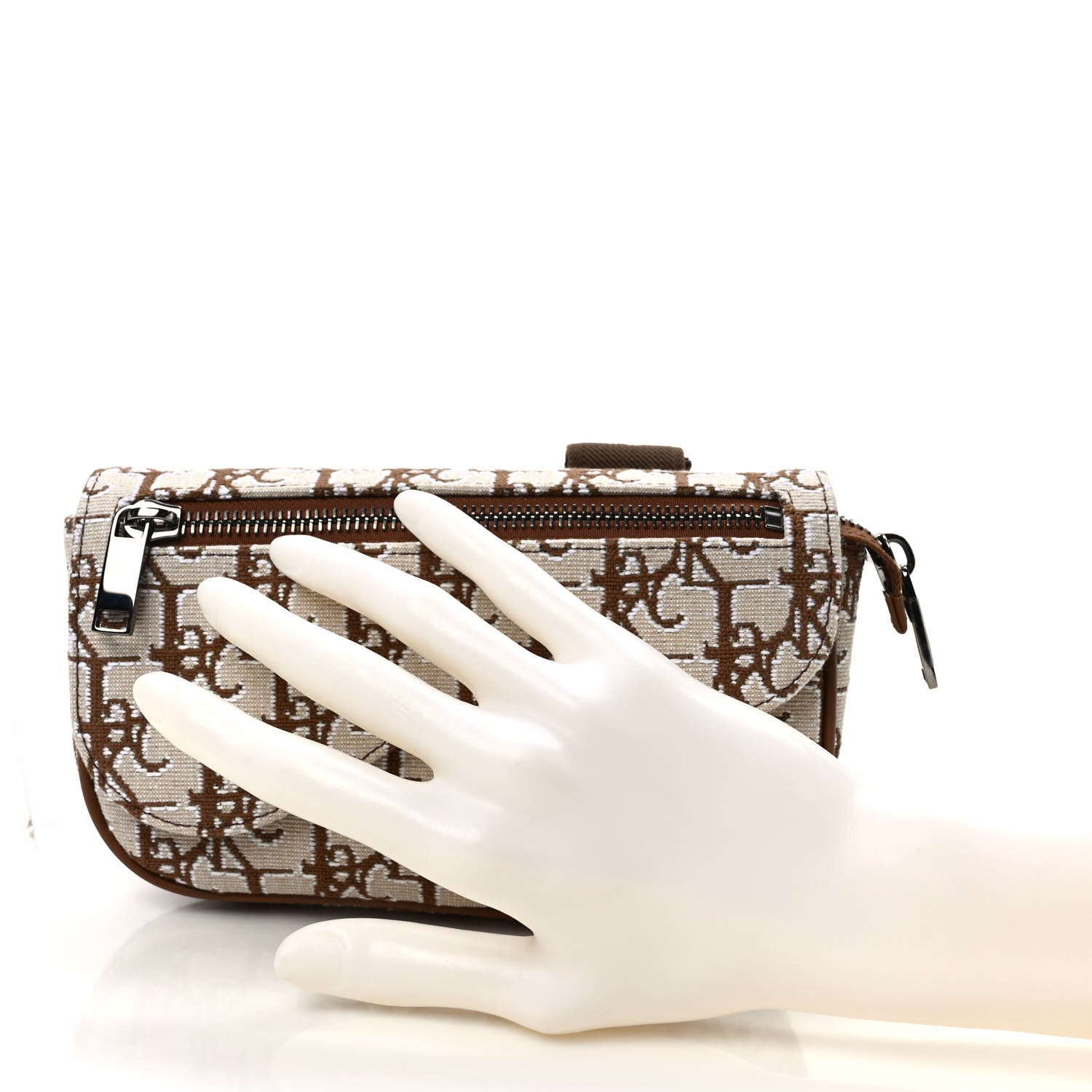 Christian Dior X CACTUS JACK Oblique Saddle Arm Pouch Coffee