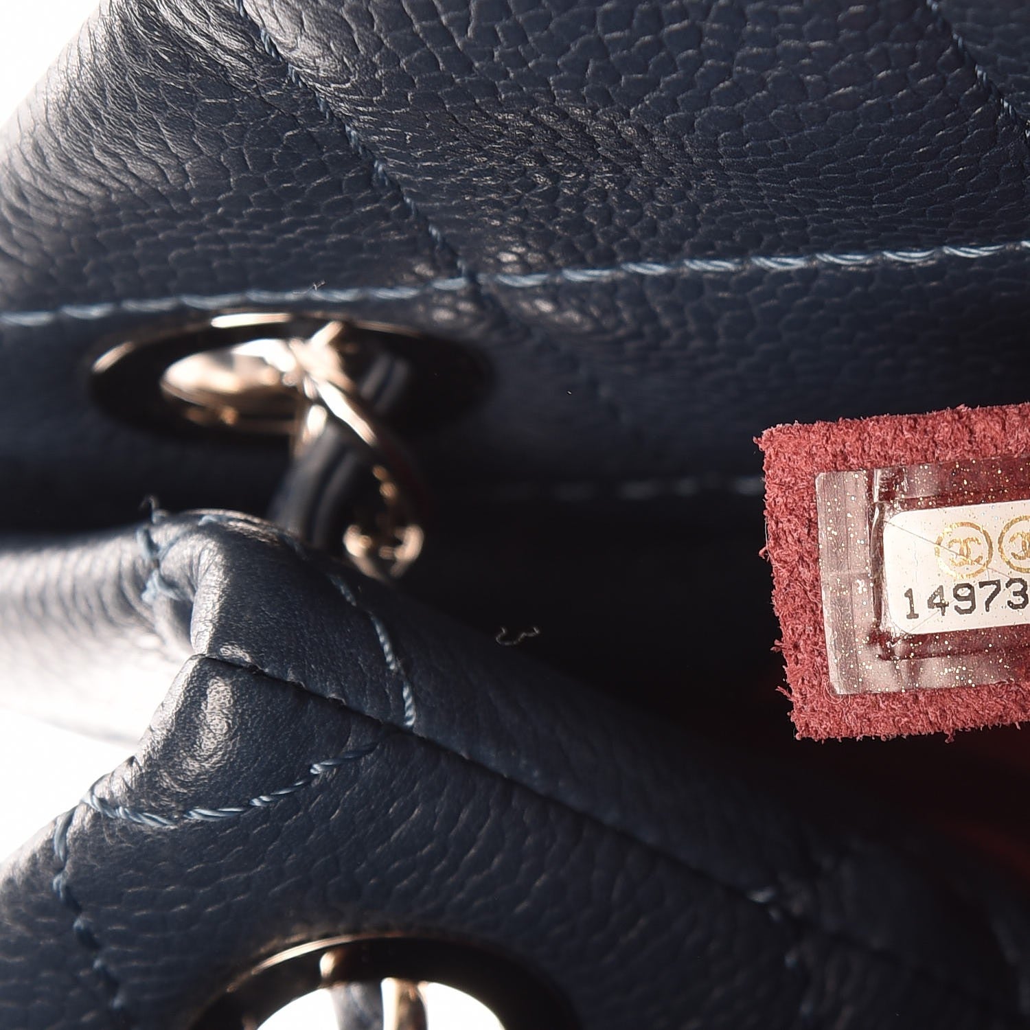 Chanel Caviar Timeless CC Soft Tote Navy Blue 7 of 10