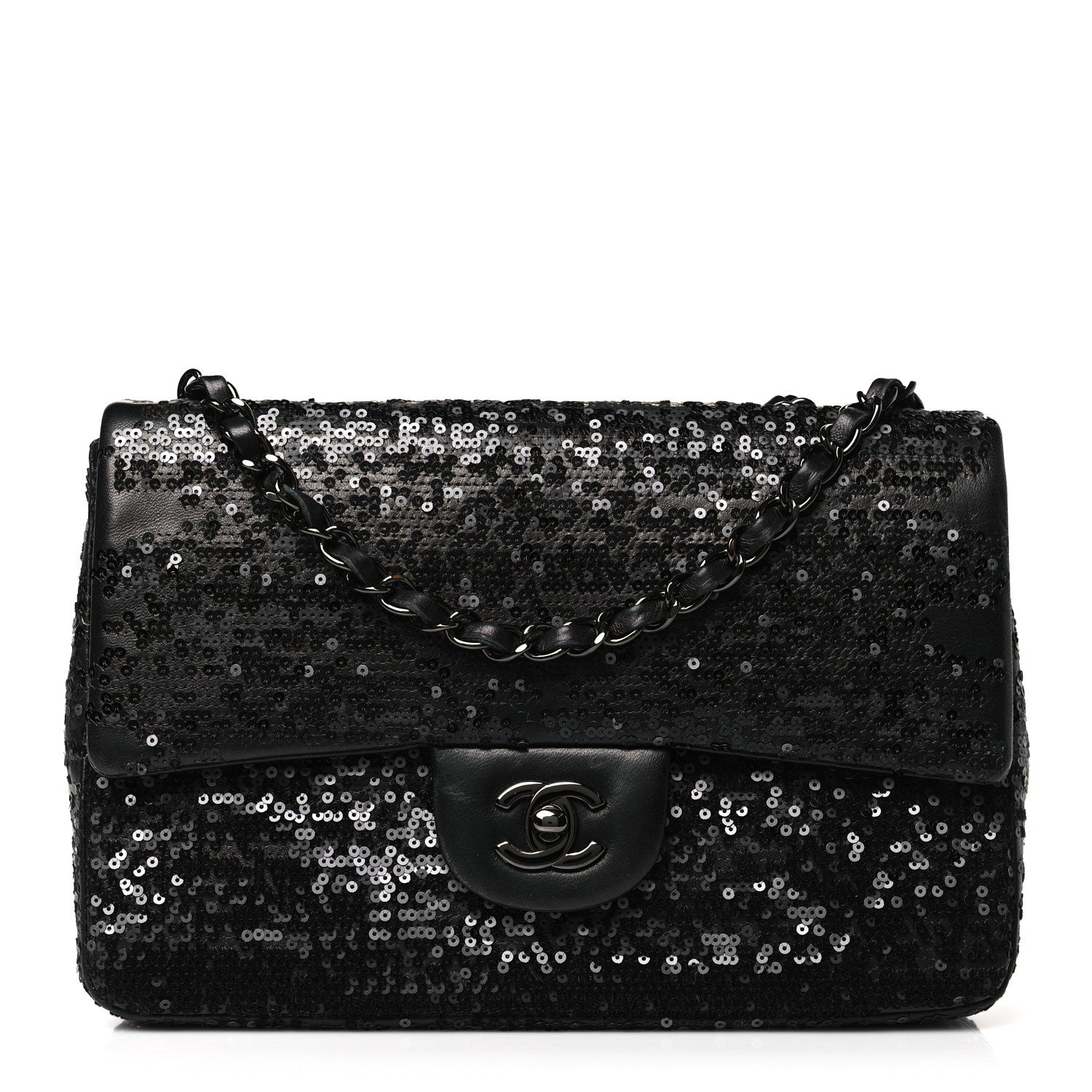 Chanel Sequin Lambskin Medium Moonlight on Water Flap Black 1 of 10