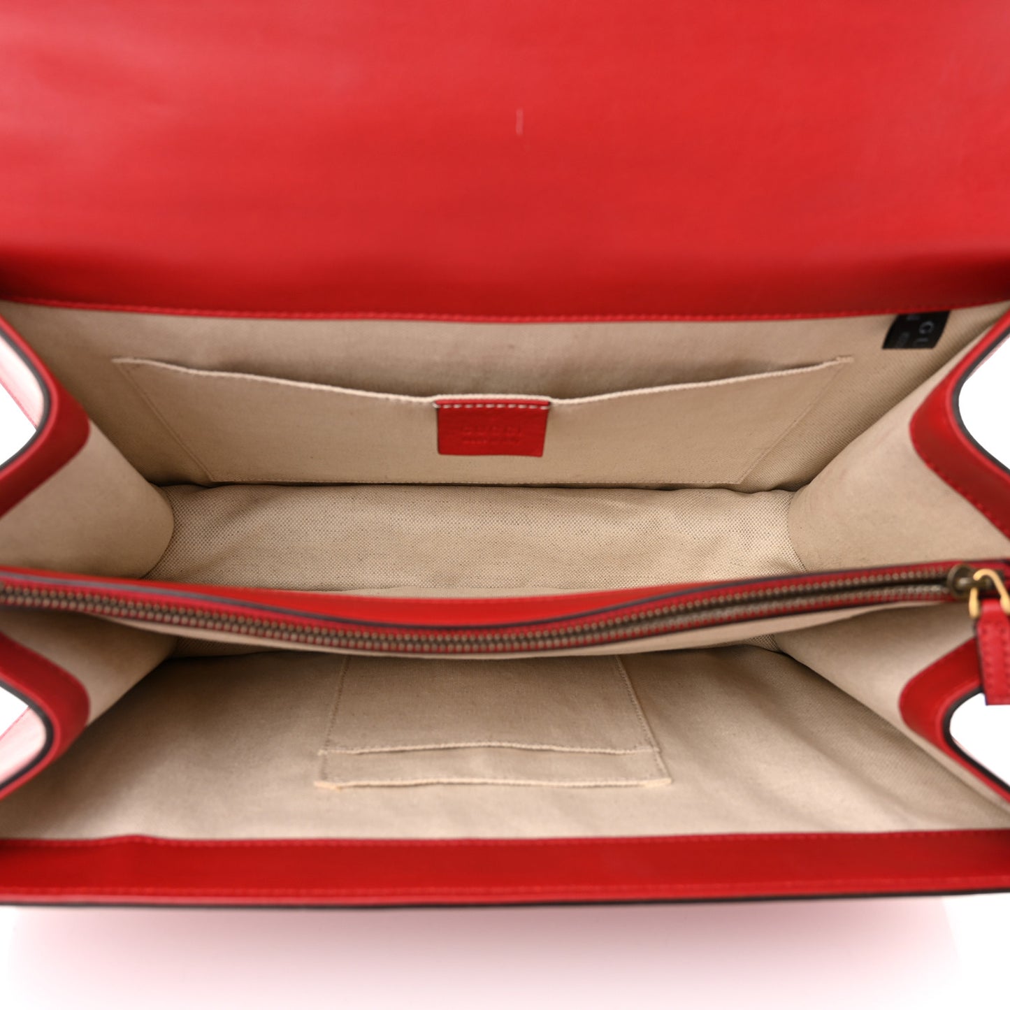 Moon Calfskin Web Large Dionysus Bamboo Top Handle Bag Hibiscus Red