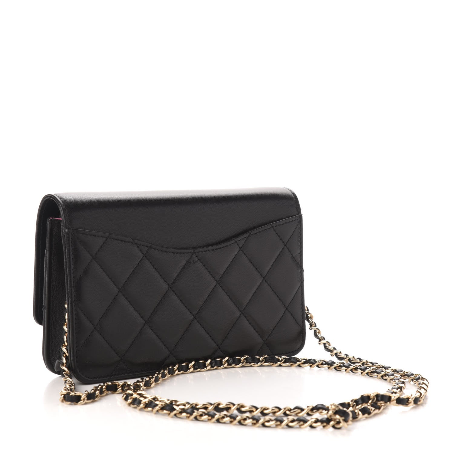 Chanel Goatskin Quilted Timeless CC Wallet On Chain WOC Black 3 of 12