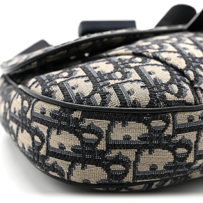 Christian Dior Oblique Mens Saddle Bag Blue 9 of 11