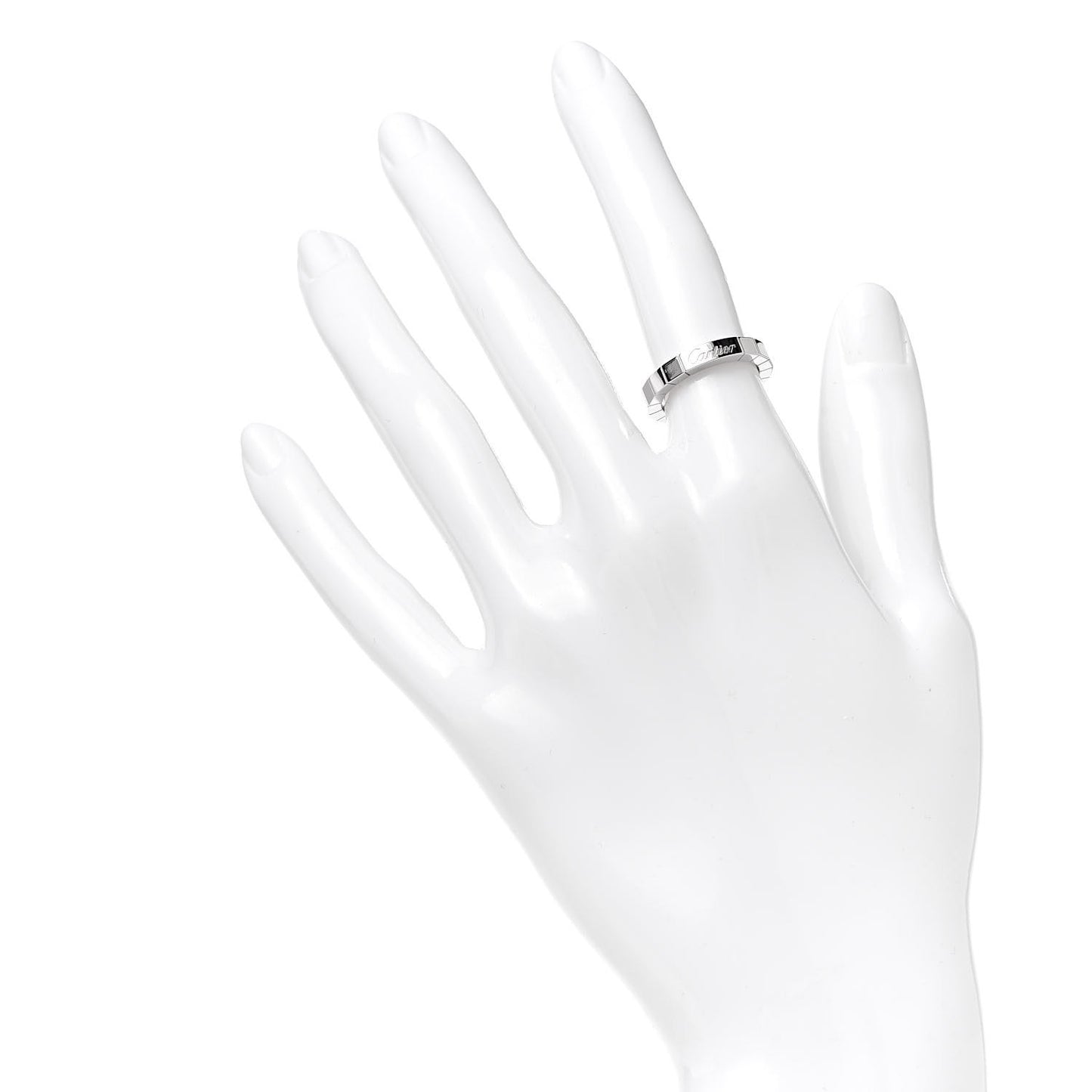 18K White Gold Lanieres Ring 48 4.5