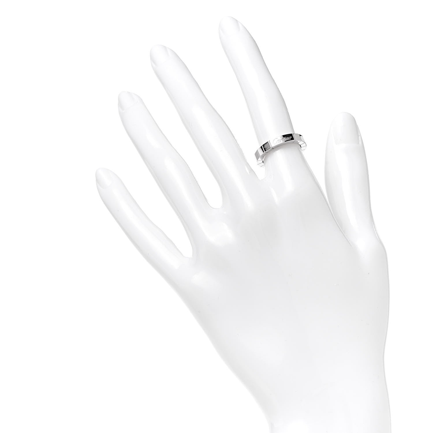 Cartier 18K White Gold Lanieres Ring 48 4.5 2 of 5